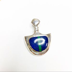 Vintage Lapis Malachite Pendant